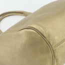 LOEWE Nappa Hand Bag Leather Gold Tone Auth BA12256-9