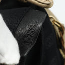 LOEWE Nappa Hand Bag Leather Gold Tone Auth BA12256-12