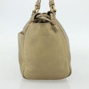 LOEWE Nappa Hand Bag Leather Gold Tone Auth BA12256-4