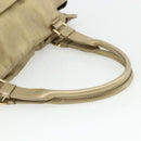 LOEWE Nappa Hand Bag Leather Gold Tone Auth BA12256-7