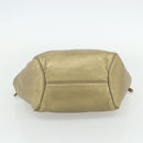 LOEWE Nappa Hand Bag Leather Gold Tone Auth BA12256-5