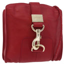 Jimmy Choo Shoulder Bag Leather Red Gold Auth BA12257A-1