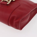 Jimmy Choo Shoulder Bag Leather Red Gold Auth BA12257A-14