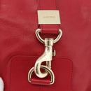 Jimmy Choo Shoulder Bag Leather Red Gold Auth BA12257A-17