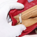 Jimmy Choo Shoulder Bag Leather Red Gold Auth BA12257A-21