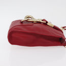 Jimmy Choo Shoulder Bag Leather Red Gold Auth BA12257A-3