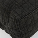 Christian Dior Canage Lady Dior Hand Bag Nylon Black Gold Auth BA12261-15