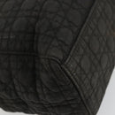 Christian Dior Canage Lady Dior Hand Bag Nylon Black Gold Auth BA12261-17