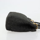 Christian Dior Canage Lady Dior Hand Bag Nylon Black Gold Auth BA12261-3