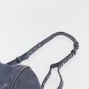 Chloe Etel Hand Bag Leather 2way Navy Gold Auth BA12262-10