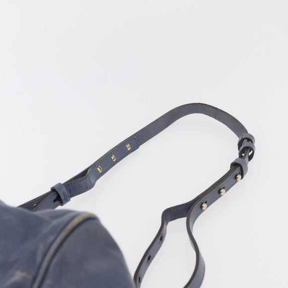 Chloe Etel Hand Bag Leather 2way Navy Gold Auth BA12262