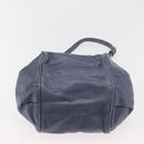 Chloe Etel Hand Bag Leather 2way Navy Gold Auth BA12262-11