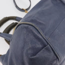 Chloe Etel Hand Bag Leather 2way Navy Gold Auth BA12262-12