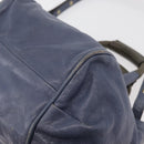 Chloe Etel Hand Bag Leather 2way Navy Gold Auth BA12262-15