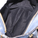 Chloe Etel Hand Bag Leather 2way Navy Gold Auth BA12262-19