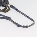 Chloe Etel Hand Bag Leather 2way Navy Gold Auth BA12262-9