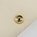CHANEL Matelasse Chain Schoudertas Lamsleer Wit Goud CC Auth BA12264-11
