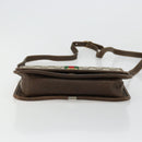 GUCCI GG Supreme Web Sherry Line Shoulder Bag PVC Beige Gold Auth BA12265-9