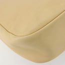 Salvatore Ferragamo Gancini Shoulder Bag Leather Ivory Silver Auth BA12266-16
