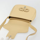 Salvatore Ferragamo Gancini Shoulder Bag Leather Ivory Silver Auth BA12266-10
