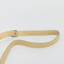 Salvatore Ferragamo Gancini Shoulder Bag Leather Ivory Silver Auth BA12266-8