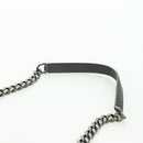 SAINT LAURENT Chain Shoulder Bag Leather Gray Silver Auth BA12267SAV-12