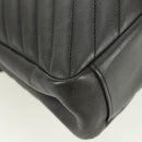 SAINT LAURENT Chain Shoulder Bag Leather Gray Silver Auth BA12267SAV-17