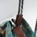 HERMES Sowa Cool 22 Shoulder Bag Silk Blue Silver Auth BA12268-18