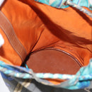 HERMES Sowa Cool 22 Shoulder Bag Silk Blue Silver Auth BA12268-19