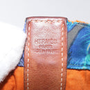 HERMES Sowa Cool 22 Shoulder Bag Silk Blue Silver Auth BA12268-11