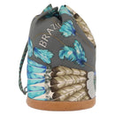 HERMES Sowa Cool 22 Shoulder Bag Silk Blue Silver Auth BA12268-1