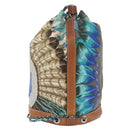 HERMES Sowa Cool 22 Shoulder Bag Silk Blue Silver Auth BA12268-2
