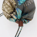 HERMES Sowa Cool 22 Shoulder Bag Silk Blue Silver Auth BA12268-6
