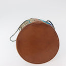 HERMES Sowa Cool 22 Shoulder Bag Silk Blue Silver Auth BA12268-5