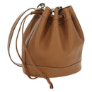 HERMES Market TPM Shoulder Bag Leather Brown Gold Auth BA12269SAM-1