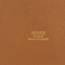 HERMES Market TPM Shoulder Bag Leather Brown Gold Auth BA12269SAM-6