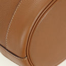 HERMES Market TPM Shoulder Bag Leather Brown Gold Auth BA12269SAM-9