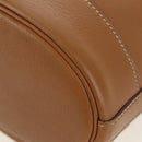 HERMES Market TPM Shoulder Bag Leather Brown Gold Auth BA12269SAM-15