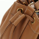 HERMES Market TPM Shoulder Bag Leather Brown Gold Auth BA12269SAM-18