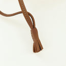 HERMES Market TPM Shoulder Bag Leather Brown Gold Auth BA12269SAM-19