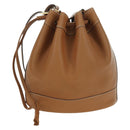 HERMES Market TPM Shoulder Bag Leather Brown Gold Auth BA12269SAM-13