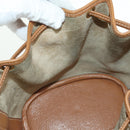 HERMES Market TPM Shoulder Bag Leather Brown Gold Auth BA12269SAM-22