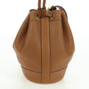 HERMES Market TPM Shoulder Bag Leather Brown Gold Auth BA12269SAM-3