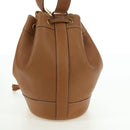 HERMES Market TPM Shoulder Bag Leather Brown Gold Auth BA12269SAM-4