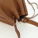 HERMES Market TPM Shoulder Bag Leather Brown Gold Auth BA12269SAM-7