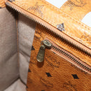 MCM Vicetos Logogram Tote Bag PVC Leather Brown Gold Auth BA12272-20