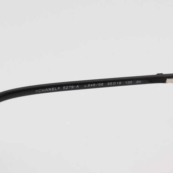 CHANEL Sunglasses plastic Black 5279-A CC Auth BA12282