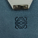 LOEWE Wallet Suede Light Blue Silver Auth BA12283V-17