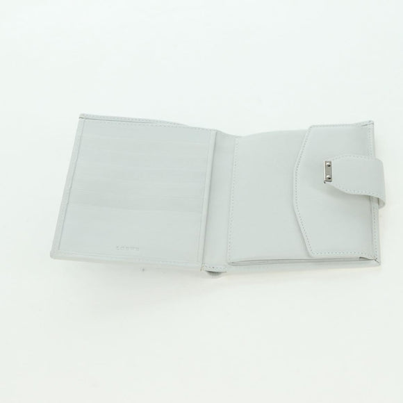 LOEWE Wallet Suede Light Blue Silver Auth BA12283V