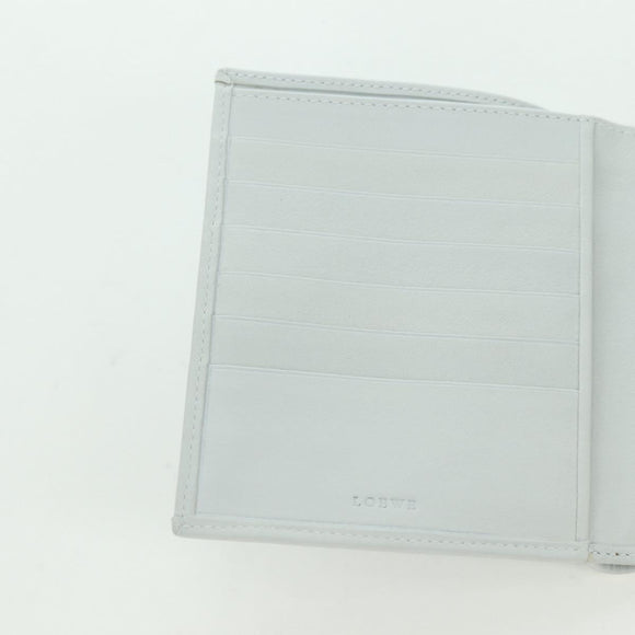 LOEWE Wallet Suede Light Blue Silver Auth BA12283V
